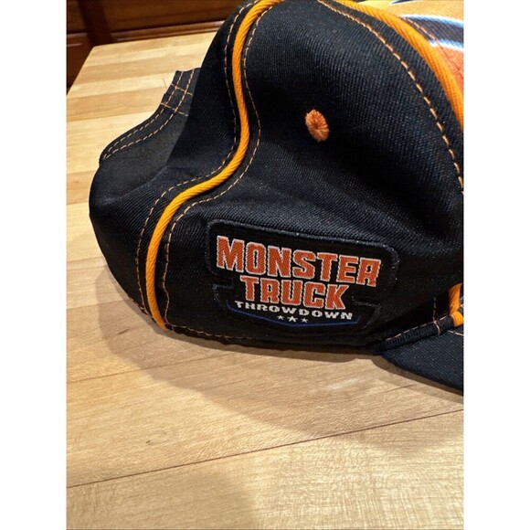 Monster Jam Hat Cap Adult SnapBack Monster Trucks Throwdown Black/Orange Logo - Picture 2 of 4